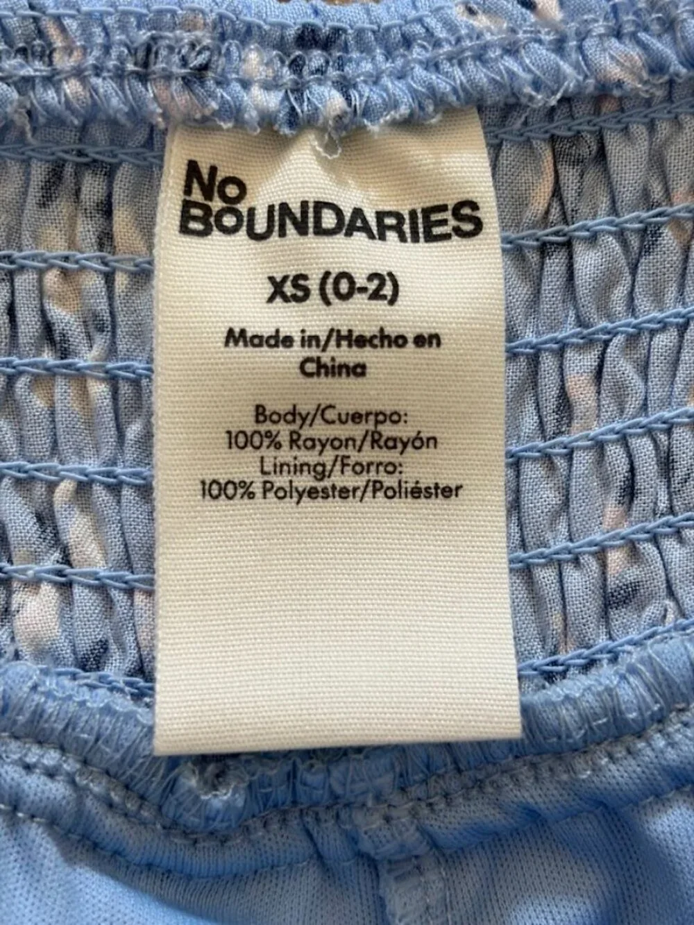 No Boundaries Cornflower Blue Floral Skort NWT - Women's XS